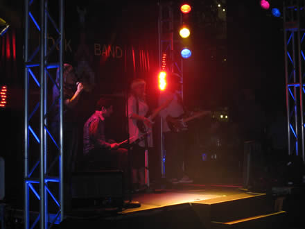 People playing Rock Band!