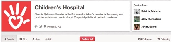 The Children's Hospital in Phoenix, Arizona's Pinterest Board