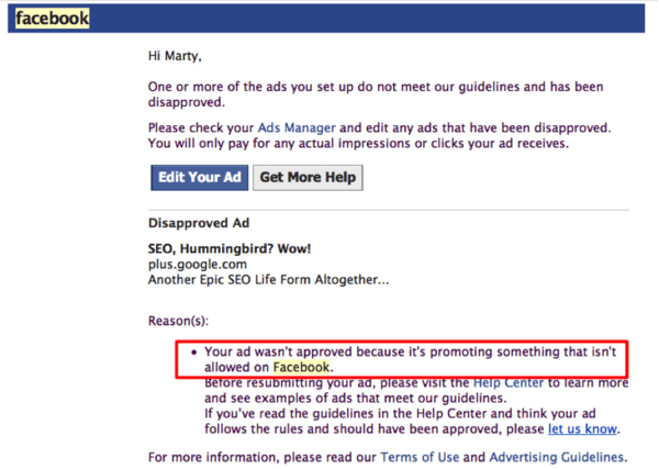 FB Disapproval