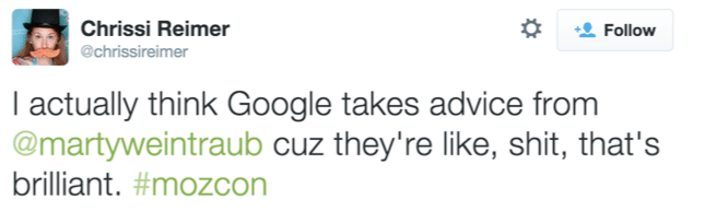 Quote, I actually think Google takes advice from Marty Weintraub cause they're like, shit, that's brilliant.