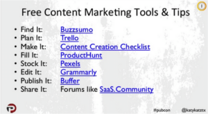 content tools