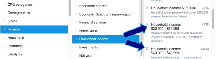 twitter targeting exclusion by finance household income under 50K