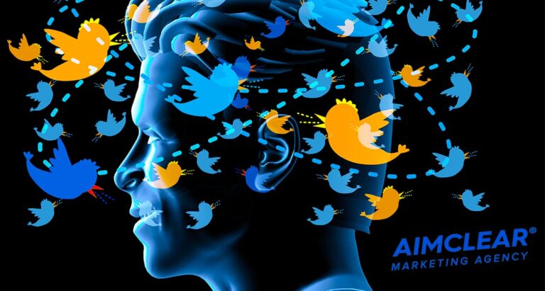 Twitter's bird logo in blue and gold swarm a man's head introducing our post, Individuals Twitter Targeting Secret