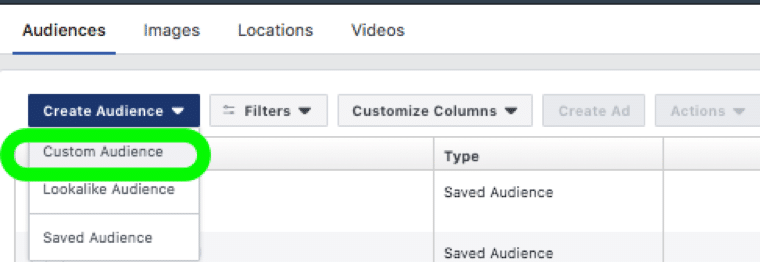 Click Custom Audiences