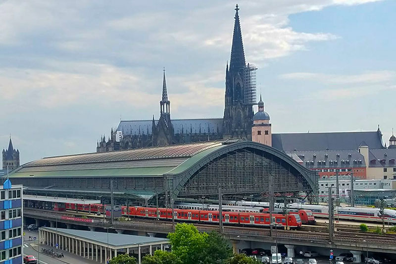 Railway station in Cologne, Germany