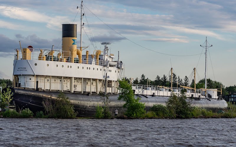 The SS Meteor "whaleback" ship is a museum in Superior, WI.