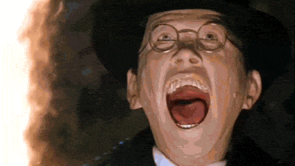Gif of mans face melting from Indiana Jones in Ark of the Covenant