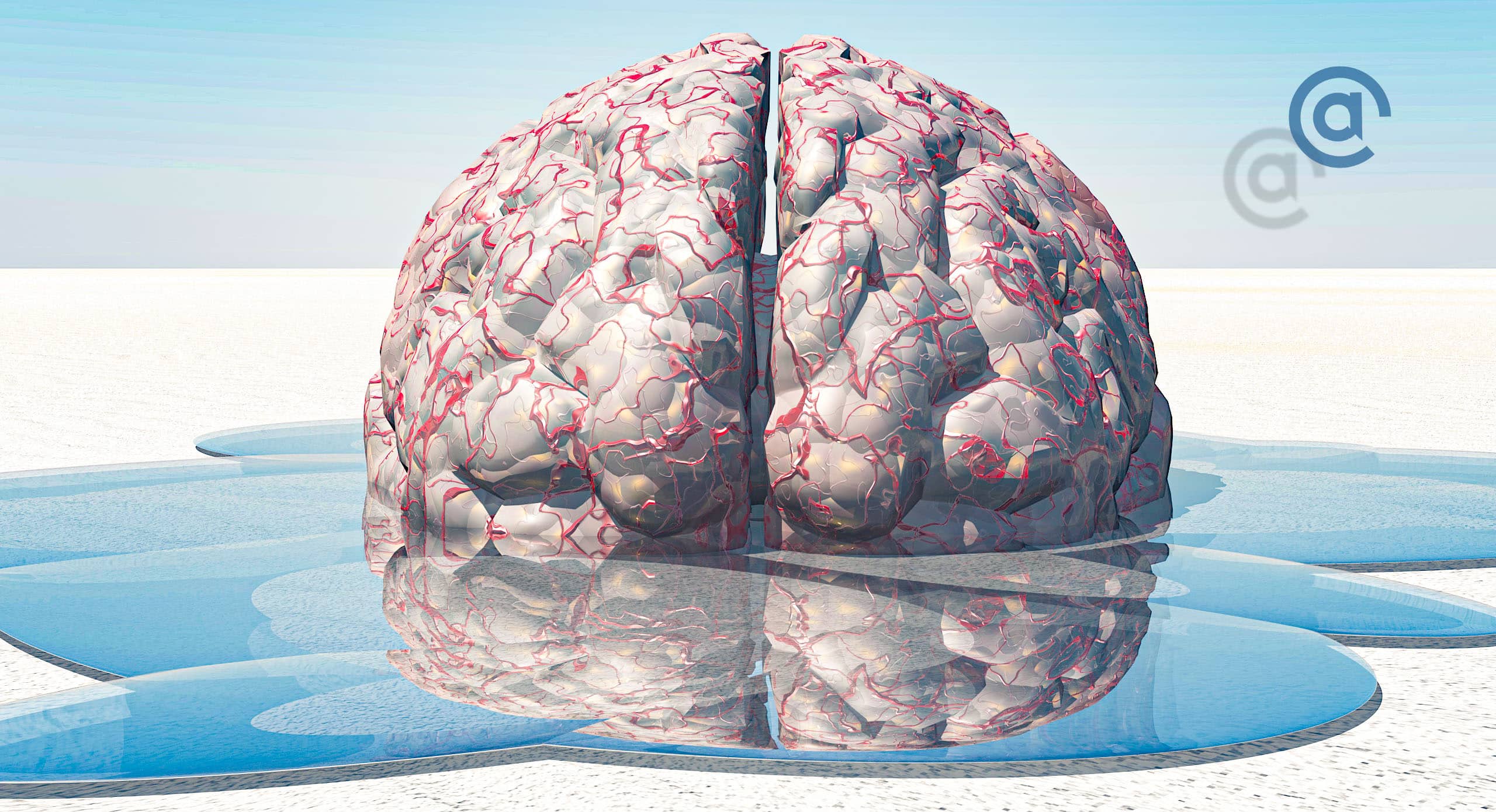 picture of melting brain, abstract