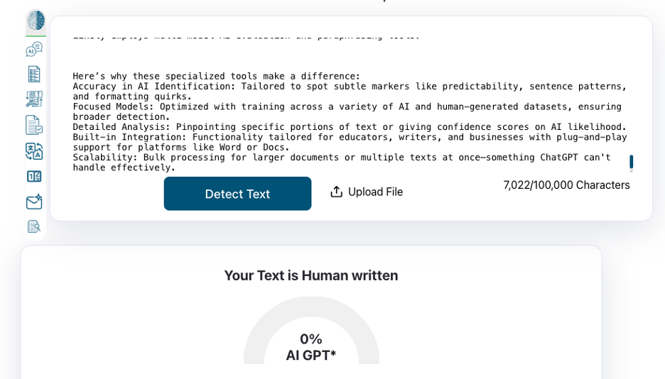 zerogpt not AI written