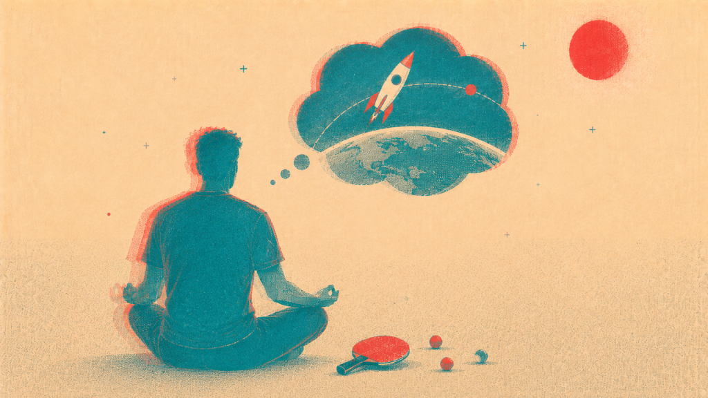 a person meditating