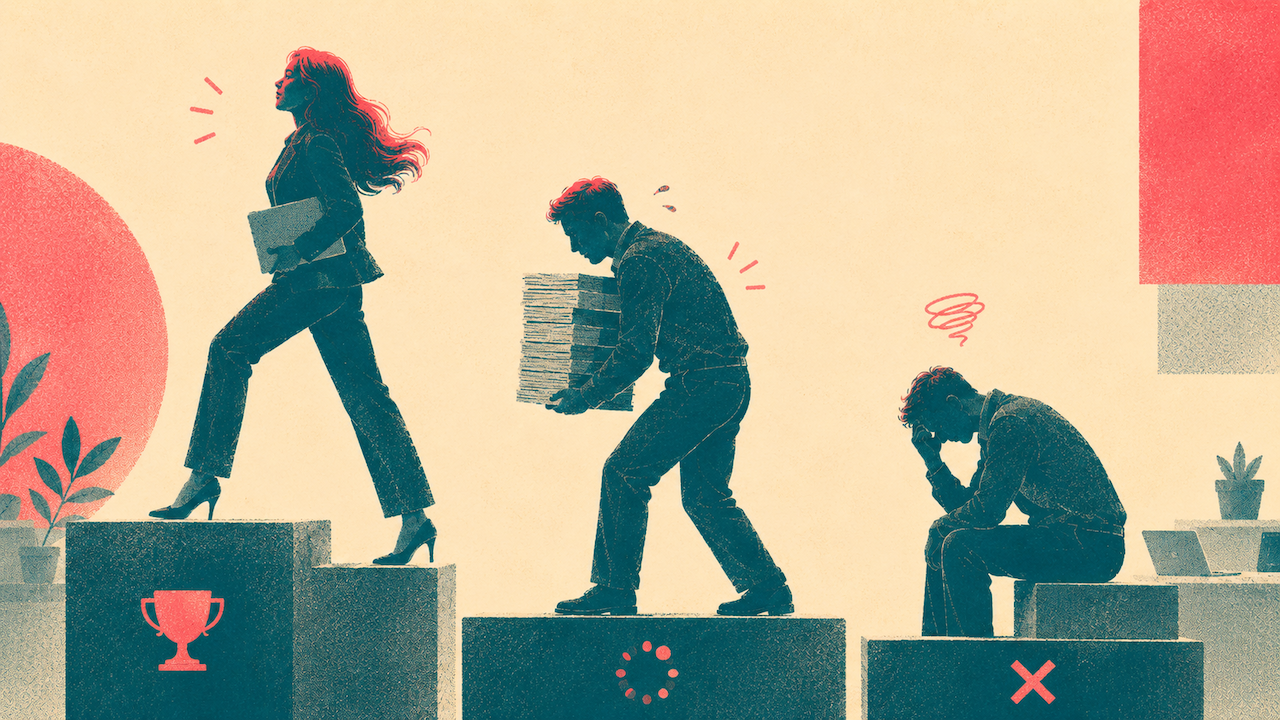showing the are of success overload and burnout