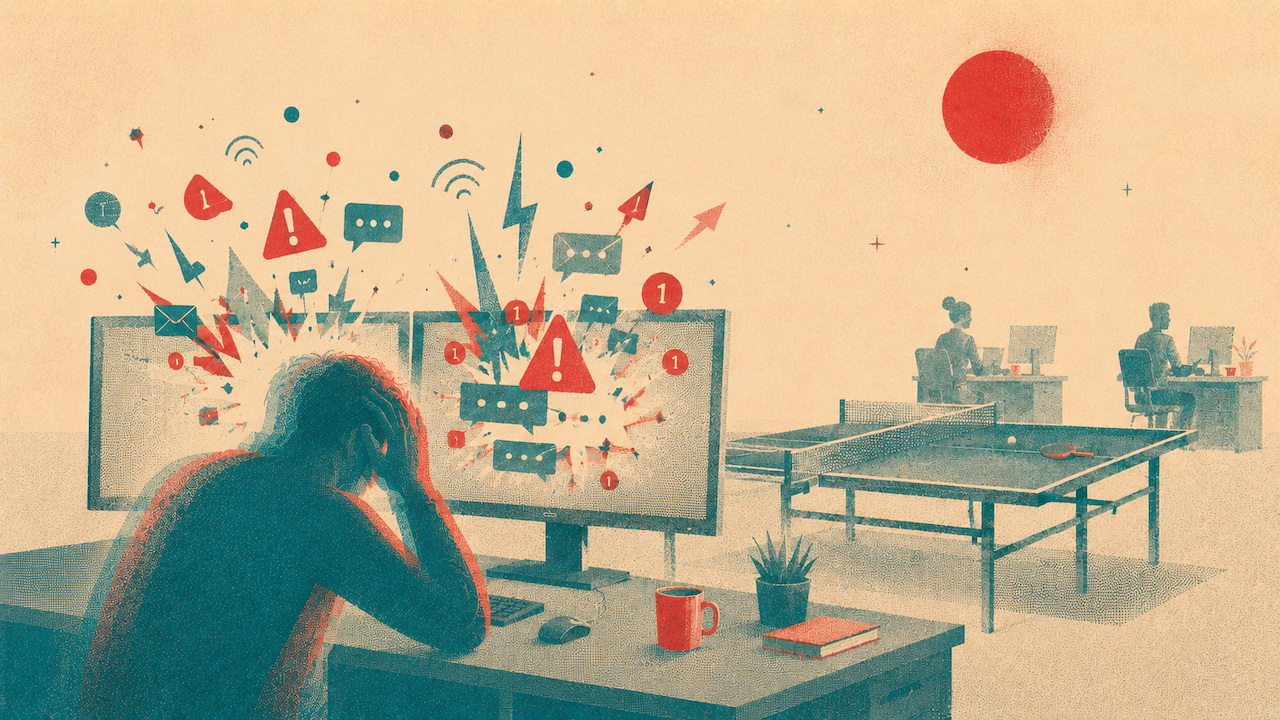 a person sitting at the computer feeling overwhelmed
