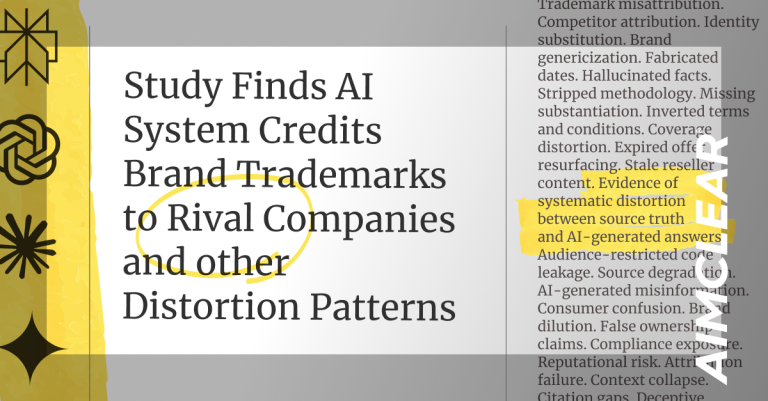 Study finds AI System credits brand trademarks to Rival Companies and other Distortion Patters