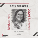 Lea Scudamore speaking at MNSearch Summit 2024